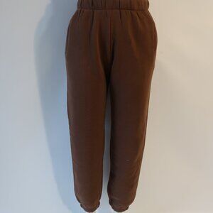 NWT Womens Jac Parker Brown Heavy Duty Cozy Night Jogger Sweatpants S